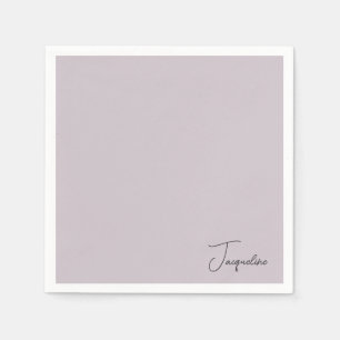 Lavender Personalized Script Name Shower Cocktail Napkins