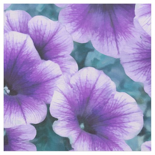 Lavender Petunia Flowers Fabric
