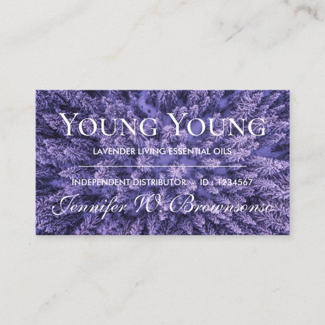 Lavender Photo Logo Purple Essential Oils Business Card