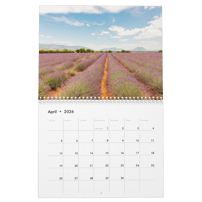 Lavender Photos from France Home Decor Calendar (Apr 2026)