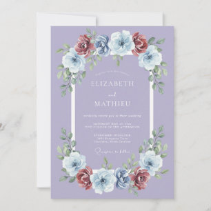 Lavender Picturesque Winter Wedding Invitation