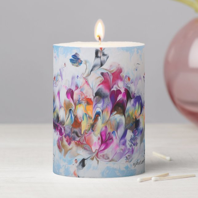Lavender Pillar Candle (In Situ)