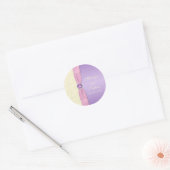 Lavender, Pink, and Ivory 1.5" Round Sticker (Envelope)