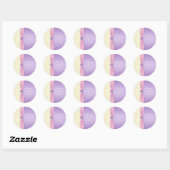 Lavender, Pink, and Ivory 1.5" Round Sticker (Sheet)