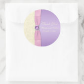 Lavender, Pink, and Ivory 3" Round Sticker (Bag)