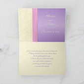 Lavender, Pink, and Ivory Alternate Thank You Card (Inside)