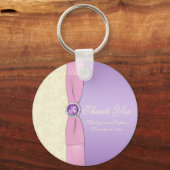 Lavender, Pink, and Ivory Keychain (Front)
