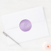 Lavender, Pink, and Ivory Monogrammed 1.5" Sticker (Envelope)