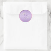 Lavender, Pink, and Ivory Monogrammed 1.5" Sticker (Bag)
