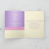 Lavender, Pink, and Ivory Photo Thank You Card (Inside)