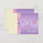 Lavender, Pink and Ivory Reception Card (Front/Back)