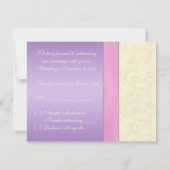 Lavender, Pink and Ivory RSVP Card (Back)