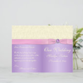 Lavender, Pink, and Ivory Wedding Program (Standing Front)