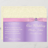 Lavender, Pink, and Ivory Wedding Program (Front/Back)
