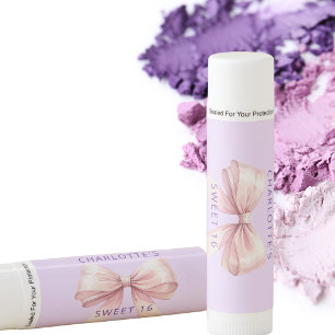Lavender pink bow SWEET 16 Lip Balm