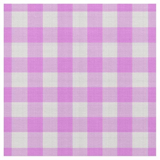 Lavender Pink Checkered Gingham plaid Fabric