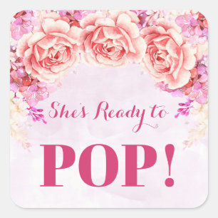 Lavender Pink Flowers Ready to Pop Favor Tags