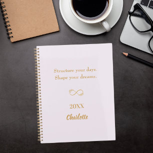 Lavender pink gold inspirational quote 2026 planner