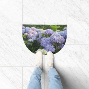 Lavender & Pink Hortensia Hydrangea Flowers Doormat