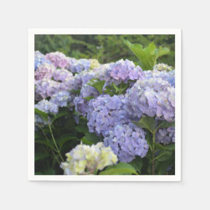 Lavender & Pink Hortensia Hydrangea Flowers Napkins