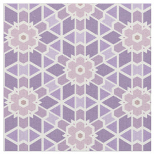 Lavender & Pink Kaleidoscope Flower Pattern Fabric