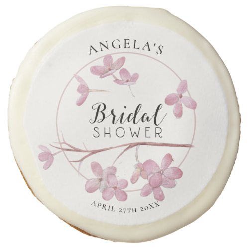 Lavender Pink Lilac Blossom Bridal Shower Sugar Cookie