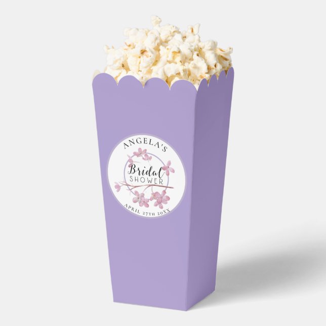 Lavender Pink Lilac  Bridal Shower  Favor Boxes (Popped)