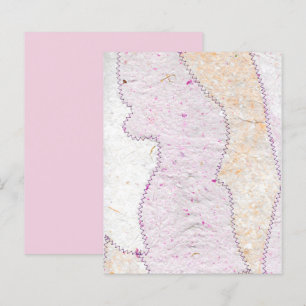 Lavender Pink Orange Handmade Stitched Scrapbook