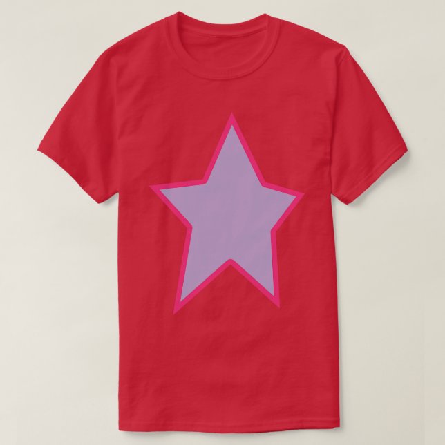 Lavender Pink Out Line Graphic T-Shirt (Design Front)