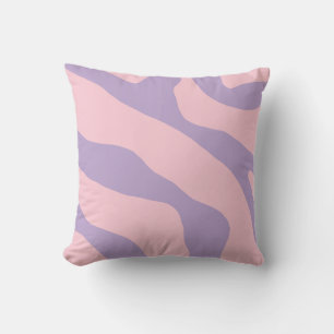 Lavender Pink Pastel Organic Forms Aesthetic Patte Throw Pillow