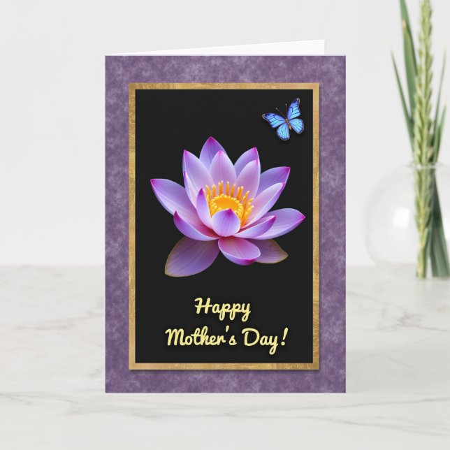 Lavender Pink Petal Mothers Card (Front)