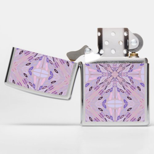 Lavender Pink Purple Violet Geometric Abstract Art Zippo Lighter