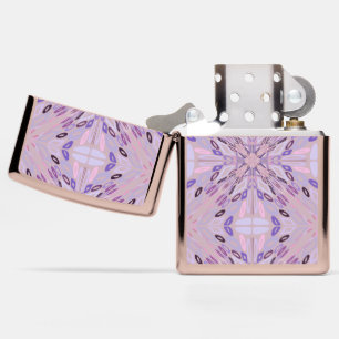 Lavender Pink Purple Violet Geometric Abstract Art Zippo Lighter