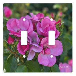 lavender Pink Rose Light Switch Cover