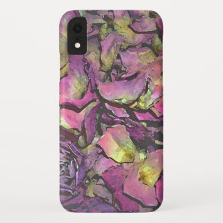 Lavender Pink Rose Petals Watercolor iPhone XR Case
