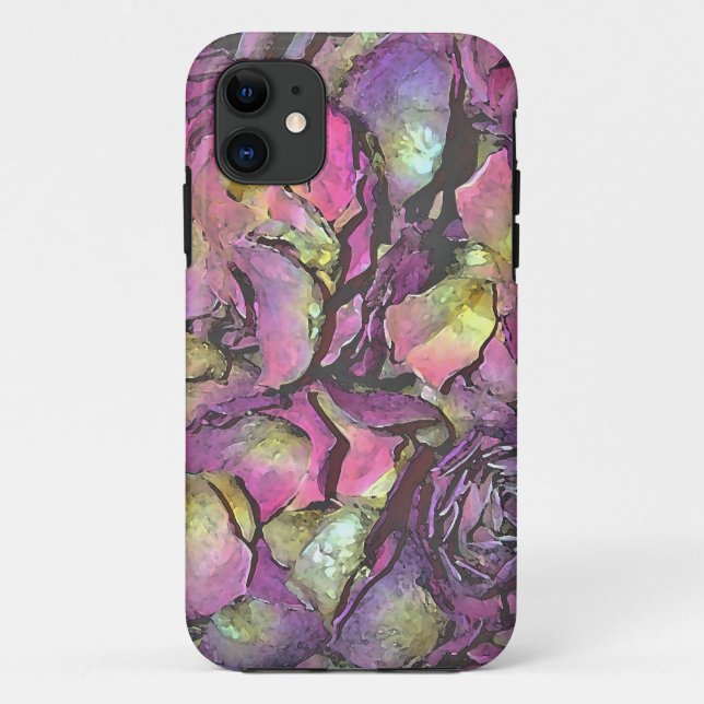 Lavender Pink Rose Petals Watercolor Case-Mate iPhone Case (Back)