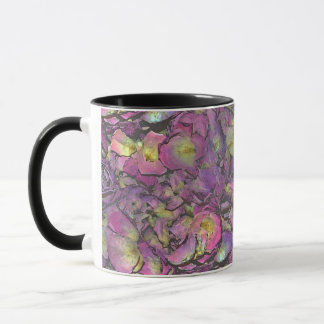 Lavender Pink Rose Petals Watercolor Mug