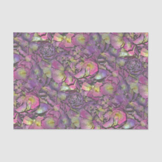 Lavender Pink Rose Petals Watercolor Tissue Paper