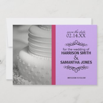 Lavender & Pink Save The Date Announcements by lifethroughalens at Zazzle