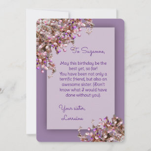 Lavender Pink Spring Lilacs Birthday Card