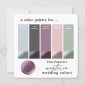 Lavender & Pink Spring Wedding Color Palette Card (Front)