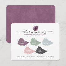 Lavender Pink Spring Wedding Color Palette Card