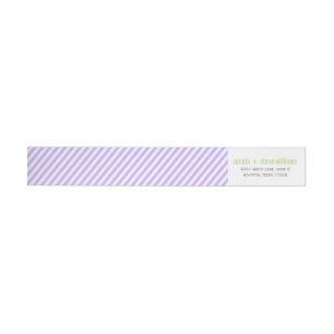 Lavender Pinstripes Wrap Around Label