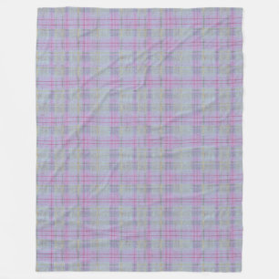 Lavender Plaid Cabin Harmony Fleece Blanket