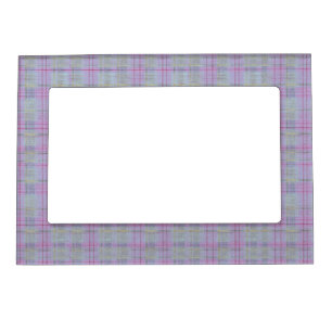 Lavender Plaid Harmony  Magnetic Frame