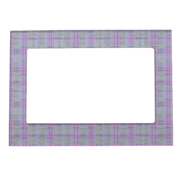 Lavender Plaid Harmony  Magnetic Frame (Front)