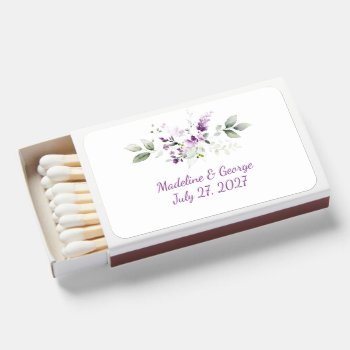 Lavender Plant And Greenery Wedding Matches Favor by dmboyce at Zazzle