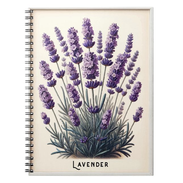 Lavender Plant Floral Flower Herbal Journal (Front)