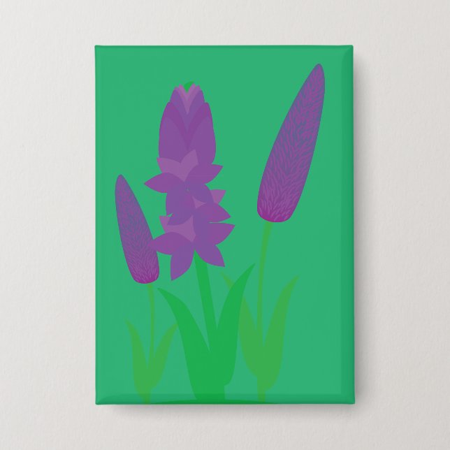 Lavender Plants Button (Front)