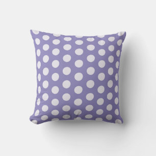 Lavender Polka Dot Pattern Throw Pillow